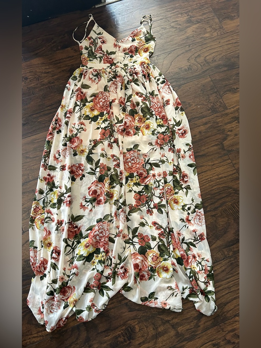 Floral Spaghetti Strap Dress large